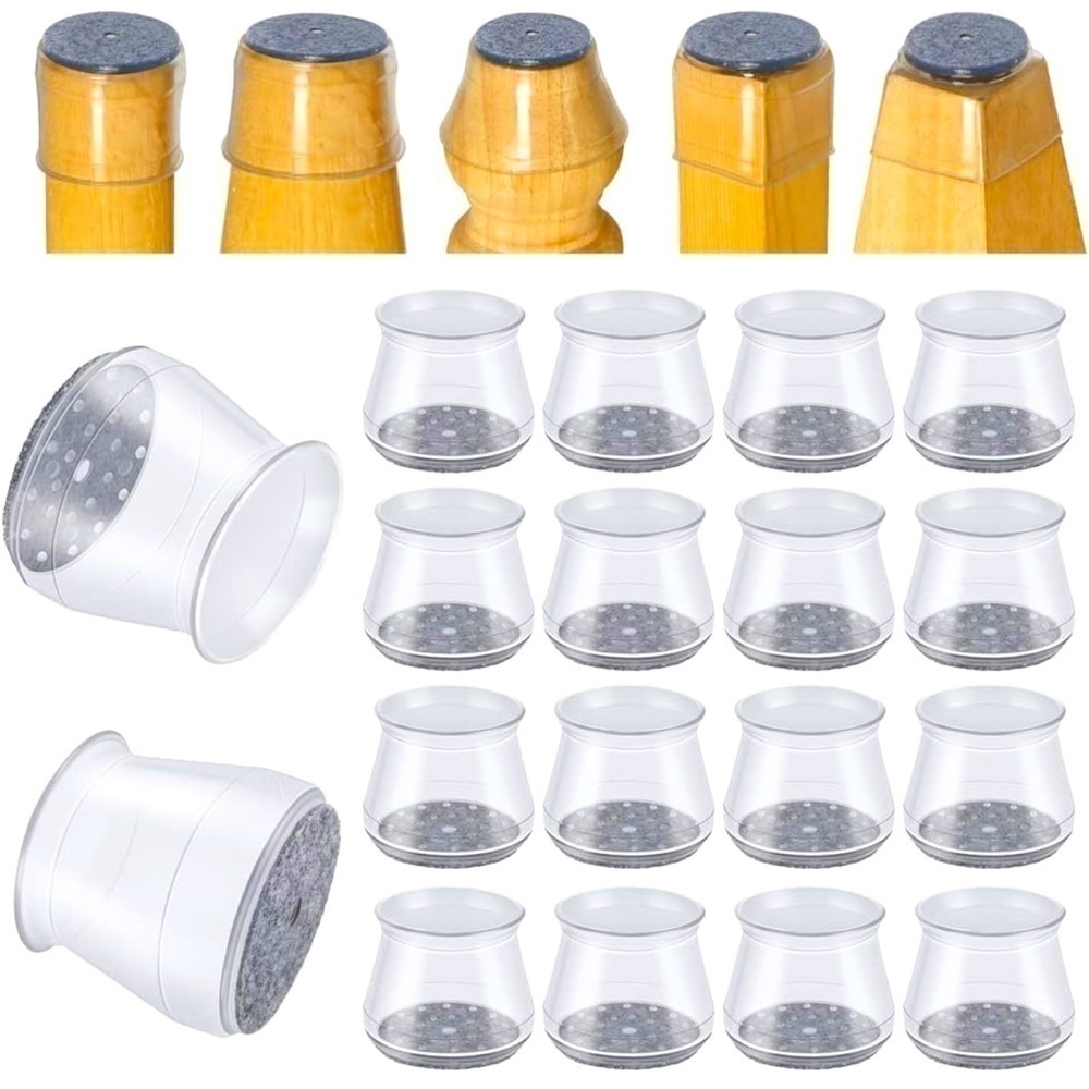 10Pcs Chair Leg Floor Protectors,Silicone Rubber Chair Feet Caps Covers